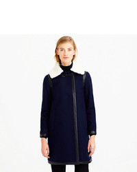 J.Crew Collection Shearling Collar Coat