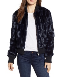 Cupcakes And Cashmere Amy Faux Fur Bomber Jacket