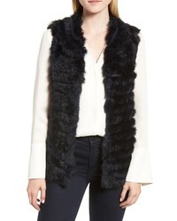 La Fiorentina Genuine Rabbit Fur Acrylic Knit Vest