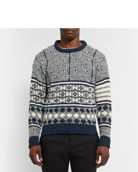 Thom Browne Jacquard Knit Wool And Mohair Blend Sweater