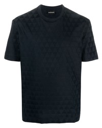 Emporio Armani Geometric Pattern Cotton T Shirt