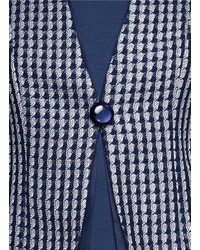 Armani Collezioni Geometric Jacquard Organdy Layer Tailored Jacket