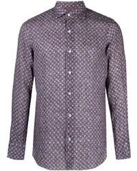 Finamore 1925 Napoli All Over Pattern Shirt