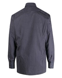 Barba Geometric Micro Pattern Shirt