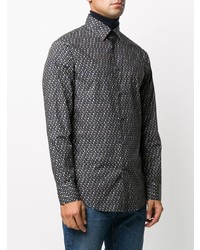 Brioni Geometric Print Cotton Shirt
