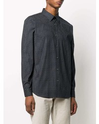 Theory Sylvain Geometric Print Shirt