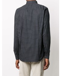 Theory Sylvain Geometric Print Shirt