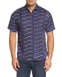 Tommy Bahama Island Ikat Standard Fit Geo Print Woven Shirt