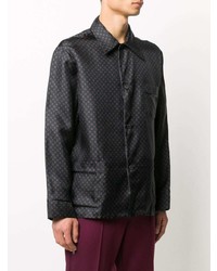 Maison Margiela Geometric Print Silk Shirt