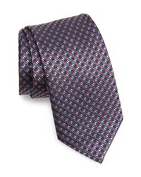 David Donahue Geometric Silk Tie In Bluered At Nordstrom