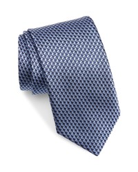 Canali Neat Geometric Silk Tie In Navy At Nordstrom