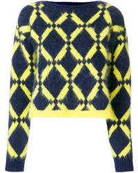 Navy Geometric Sweater