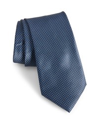 Brioni Microgeo Grid Silk Tie
