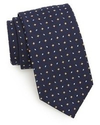 David Donahue Woven Silk Cotton Tie