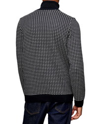 Topman Geometric Turtleneck Sweater