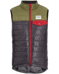 Caf Du Cycliste Albertine Contrast Windproof Quilted Cycle Gilet