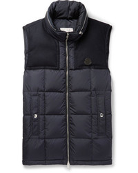 Moncler Cesar Wool Trimmed Quilted Shell Down Gilet