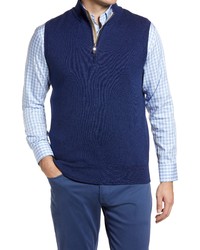 Peter Millar Crown Soft Pima Cotton Blend Quarter Zip Vest