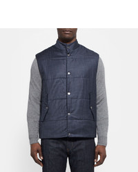 Paul Smith London Quilted Checked Wool Gilet