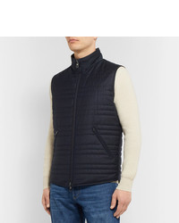 Loro Piana Marlin Reversible Quilted Rain System Microfibre And Virgin Wool Blend Gilet