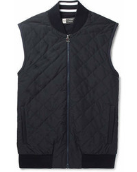 Z Zegna Quilted Shell And Techmerino Wool Gilet