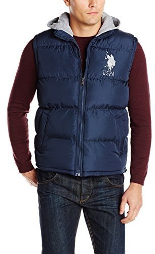 polo bubble vest with hood