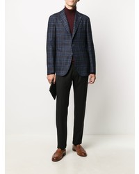 Tagliatore Check Long Sleeve Blazer Jacket