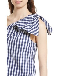 Milly Cindy One Shoulder Gingham Top
