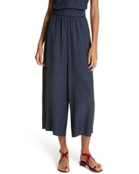Navy Gingham Culottes