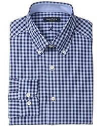Nautica Oversized Blue Gingham Button Down