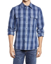 Fit Buffalo Check Stretch Flannel Button Up Shirt