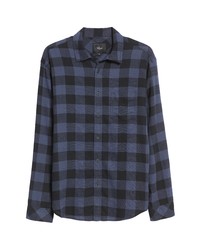Rails Indigo Buffalo Check Flannel Button Up Shirt