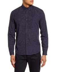 Topman Concealed Grid Check Shirt