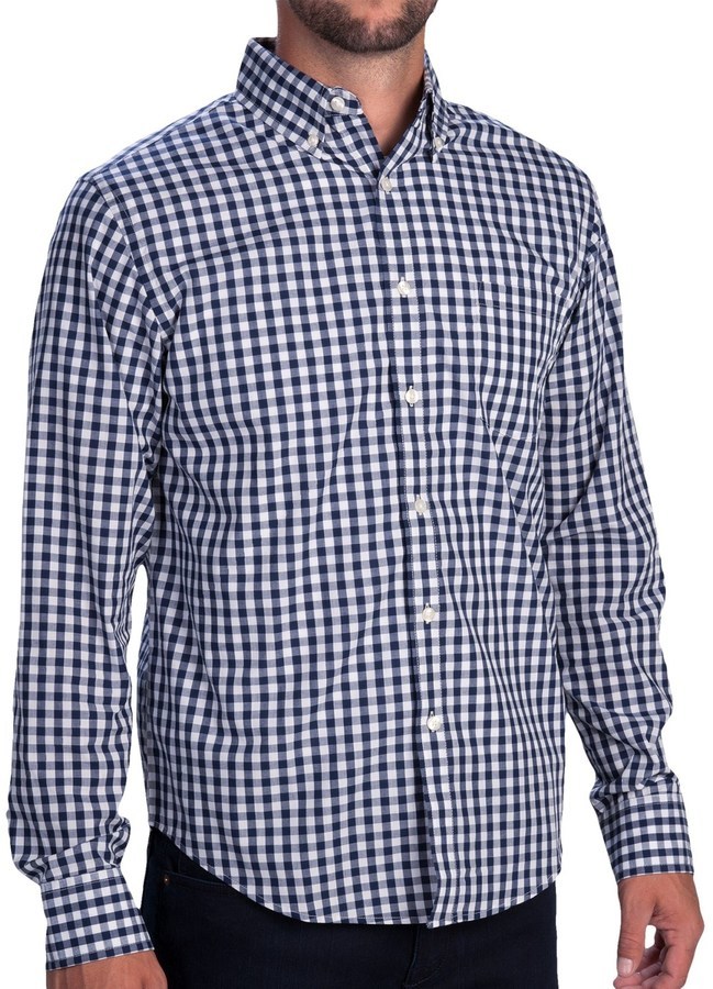 Reed Edward Gingham Check Shirt Button Down Collar Long Sleeve, $19 ...
