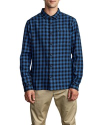 RVCA Telegraph Check Flannel Button Up Shirt