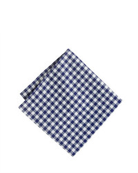 J.Crew Cotton Pocket Square In Navy Gingham