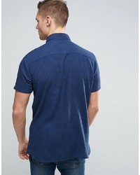 Jack and Jones Jack Jones Originals Short Sleeve Slim Fit Shirt In Gingham Check With Pocket