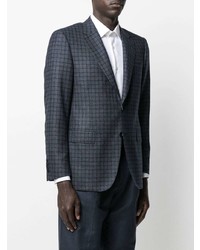 Canali Checked Wool Suit Jacket
