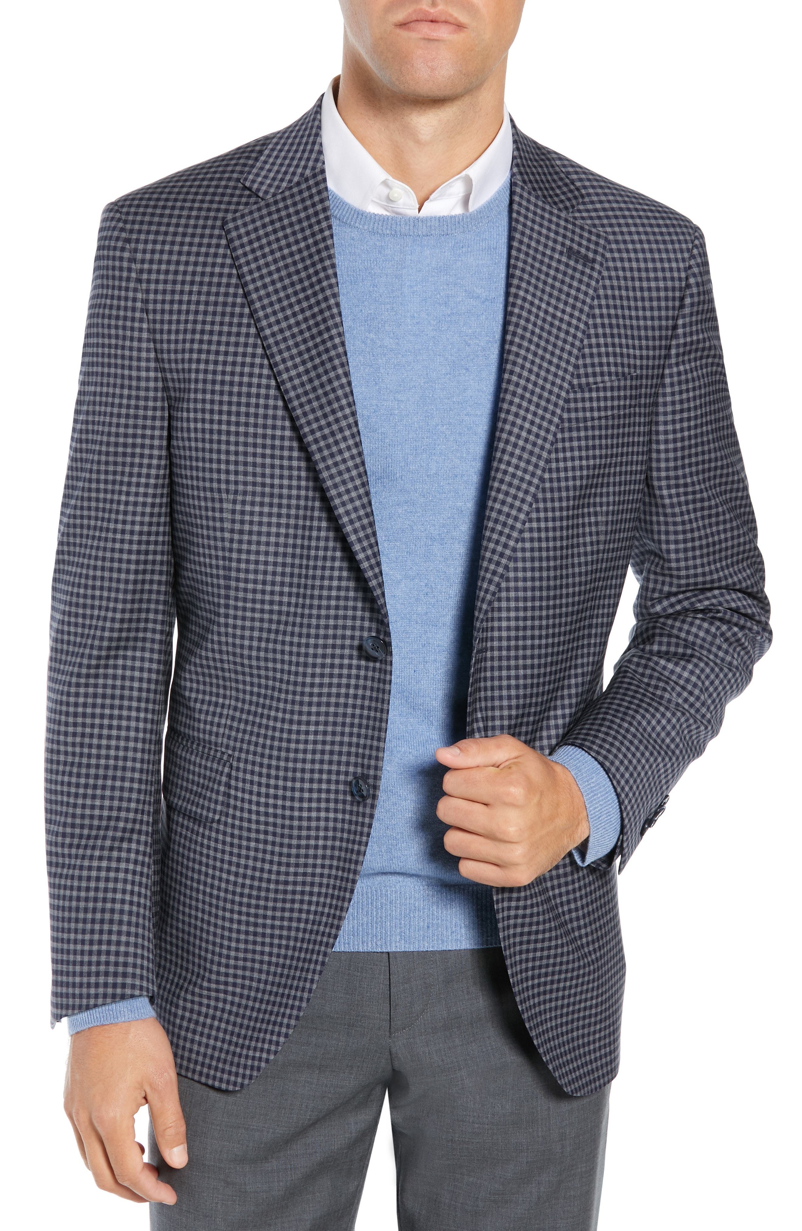 Peter Millar Flynn Classic Fit Check Wool Sport Coat, $645