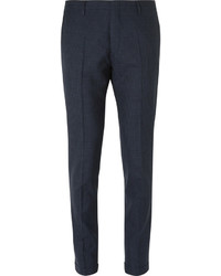 Paul Smith Blue Soho Slim Fit Gingham Wool Suit Trousers