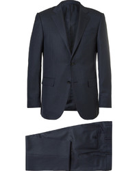 Ermenegildo Zegna Blue Cool Effect Slim Fit Gingham Wool And Silk Blend Suit