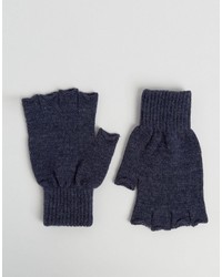 Asos Fingerless Gloves In Denim