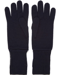 Moncler Gamme Bleu Navy Contrasting Gloves