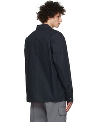 Jil Sander Blue Organic Cotton Jacket