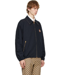 Gucci Navy Cotton Nylon Zip Jacket
