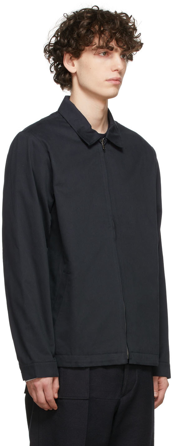 Sunspel Navy Harrington Jacket, $505 | SSENSE | Lookastic