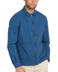 Barbour Saltburn Seersucker Cotton Zip Shirt Jacket