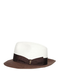 Borsalino Bicolor Hemp Medium Brim Hat