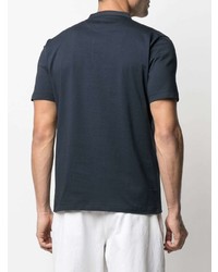 Eleventy Band Collar Cotton T Shirt