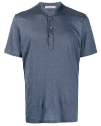 Fileria Collarless Buttoned T Shirt